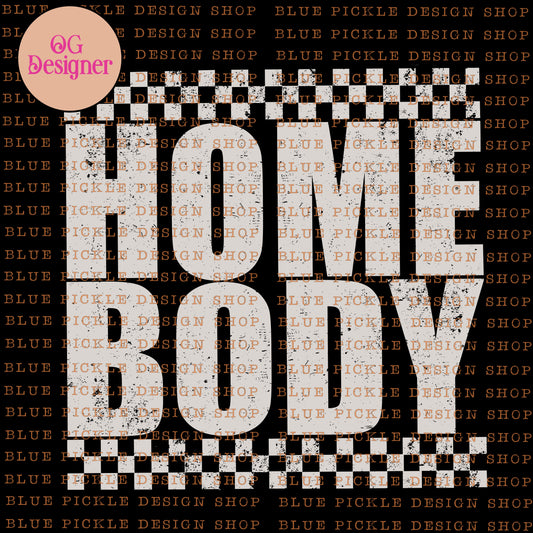 Homebody Checkered -  DIGITAL DESIGN- INSTANT DOWNLOAD