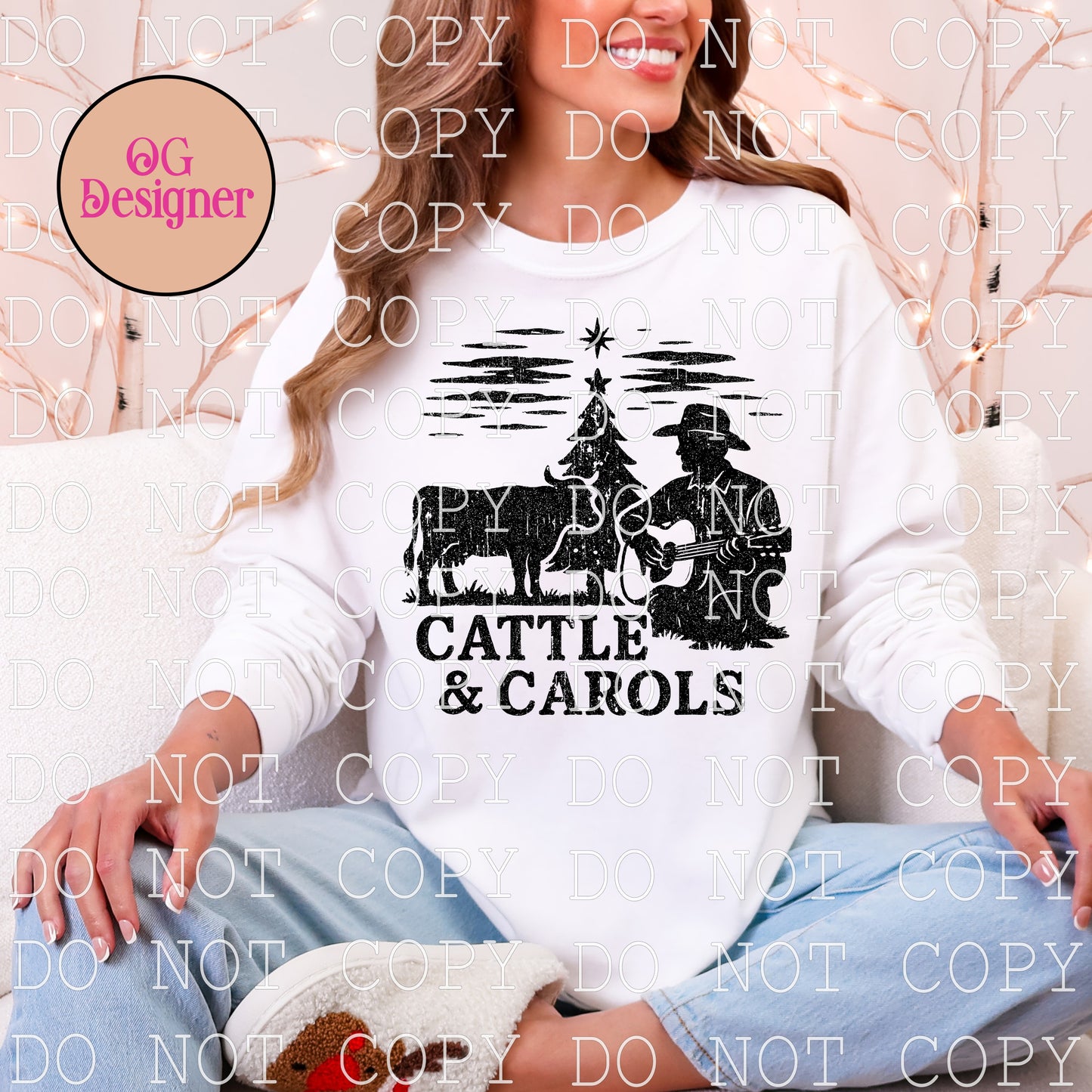 Cattle & Carols -  DIGITAL DESIGN- INSTANT DOWNLOAD