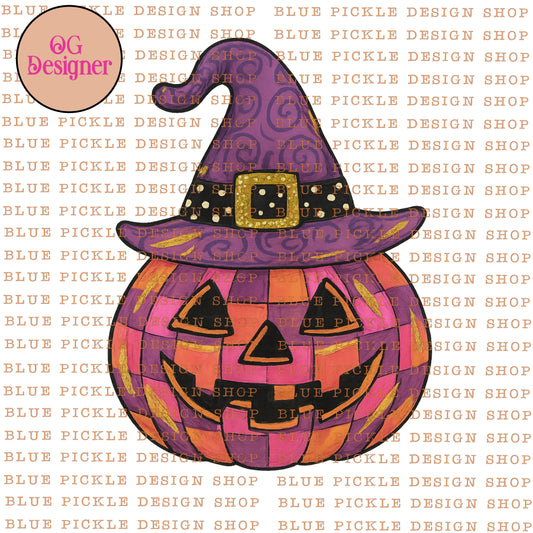 Witchy P the Halloween Pumpkin -  DIGITAL DESIGN- INSTANT DOWNLOAD